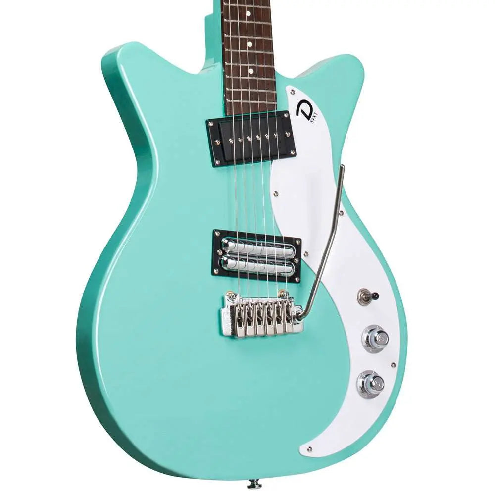 Danelectro 59XT Guitar with Vibrato ~ Aqua - Richards Guitars Of Stratford Upon Avon