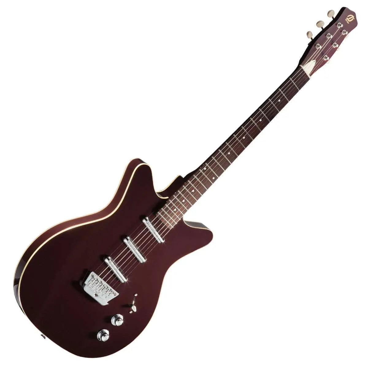 Danelectro Triple Divine Guitar ~ Dark Burgundy - Richards Guitars Of Stratford Upon Avon