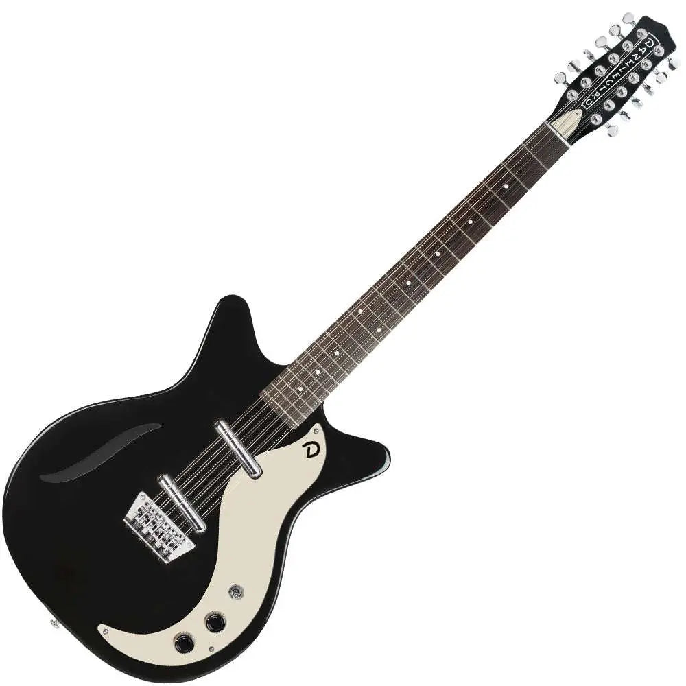 Danelectro Vintage 12 String Guitar ~ Gloss Black - Richards Guitars Of Stratford Upon Avon