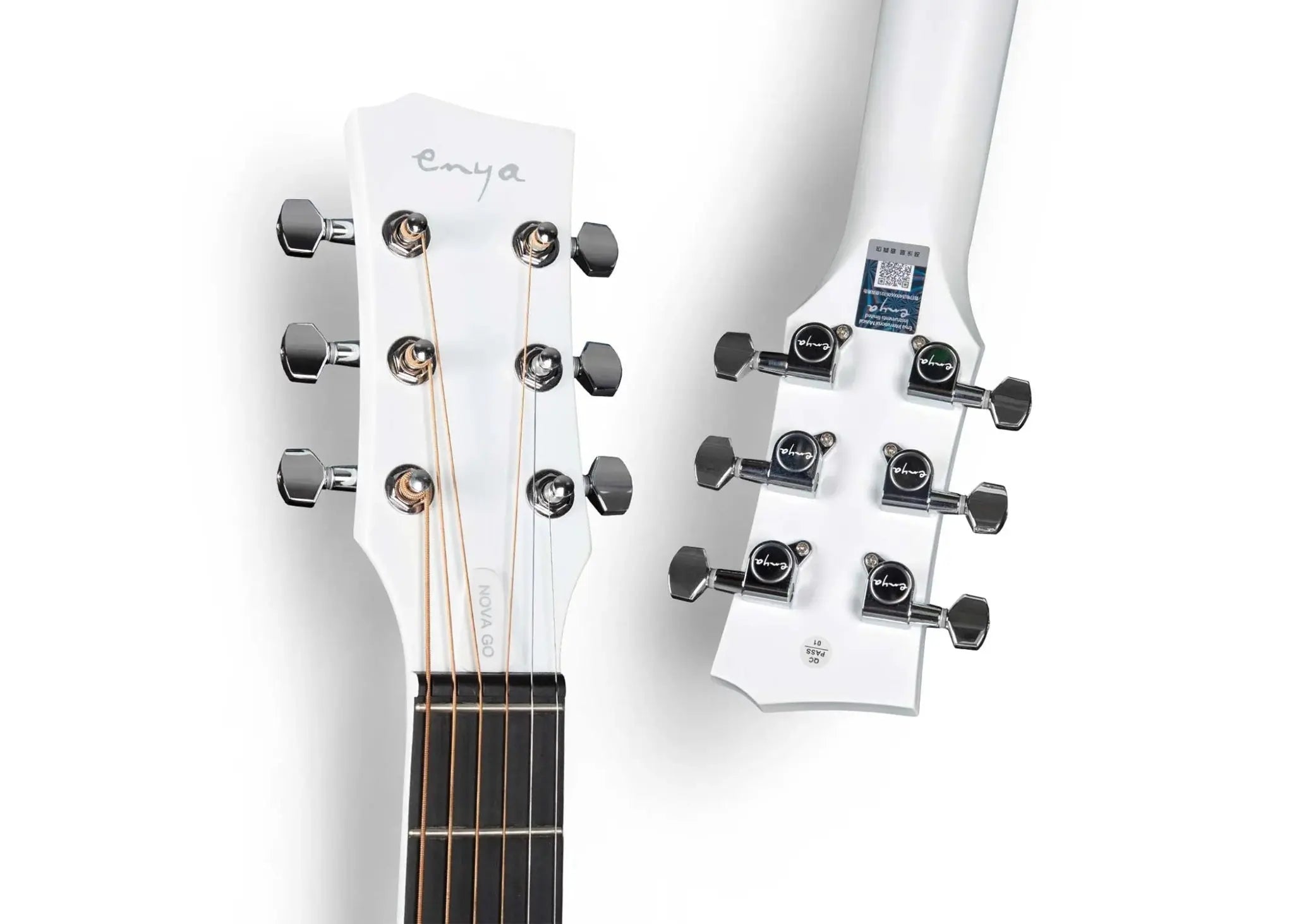 Enya NOVA GO/SP1 White Nova Go Carbo fibre electro guitar with Bluetooth - Richards Guitars Of Stratford Upon Avon