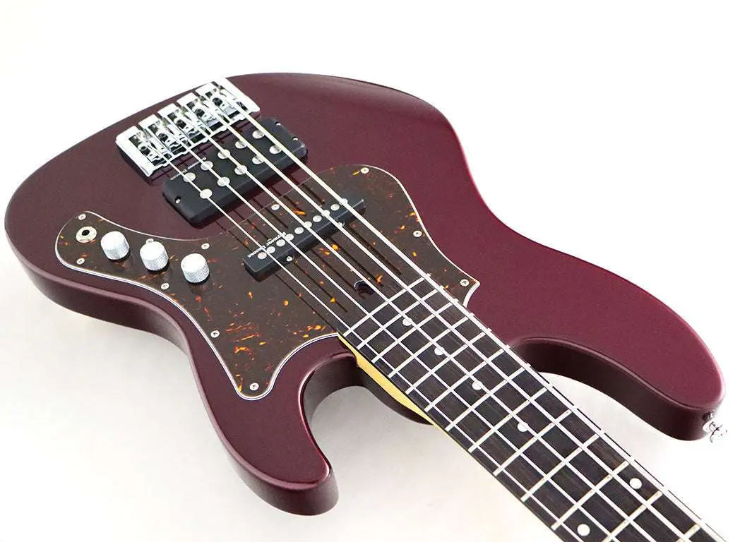 FGN Bass Guitar J Standard Mighty Jazz JMJ52ALR Azuki Metallic (AZM) With Gig Bag - Richards Guitars Of Stratford Upon Avon