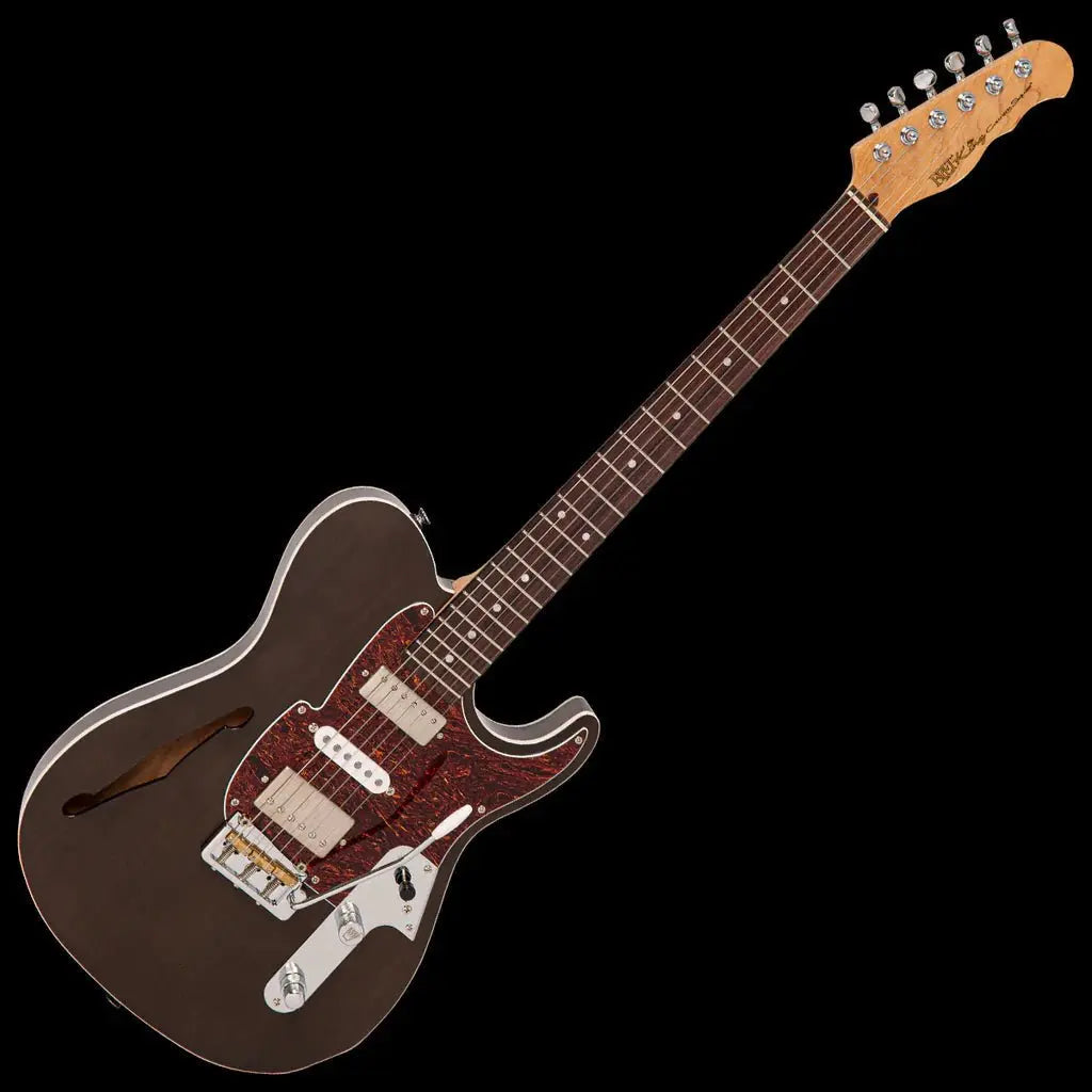 FRET KING COUNTRY SQUIRE SEMITONE DELUXE - THRU BLACK (Includes Our £85 Pro Setup Free) - Richards Guitars Of Stratford Upon Avon