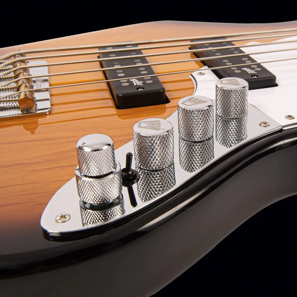 FRET KING PERCEPTION CUSTOM 5 STRING BASS - ORIGINAL CLASSIC BURST (Includes Our £85 Pro Setup Free) - Richards Guitars Of Stratford Upon Avon