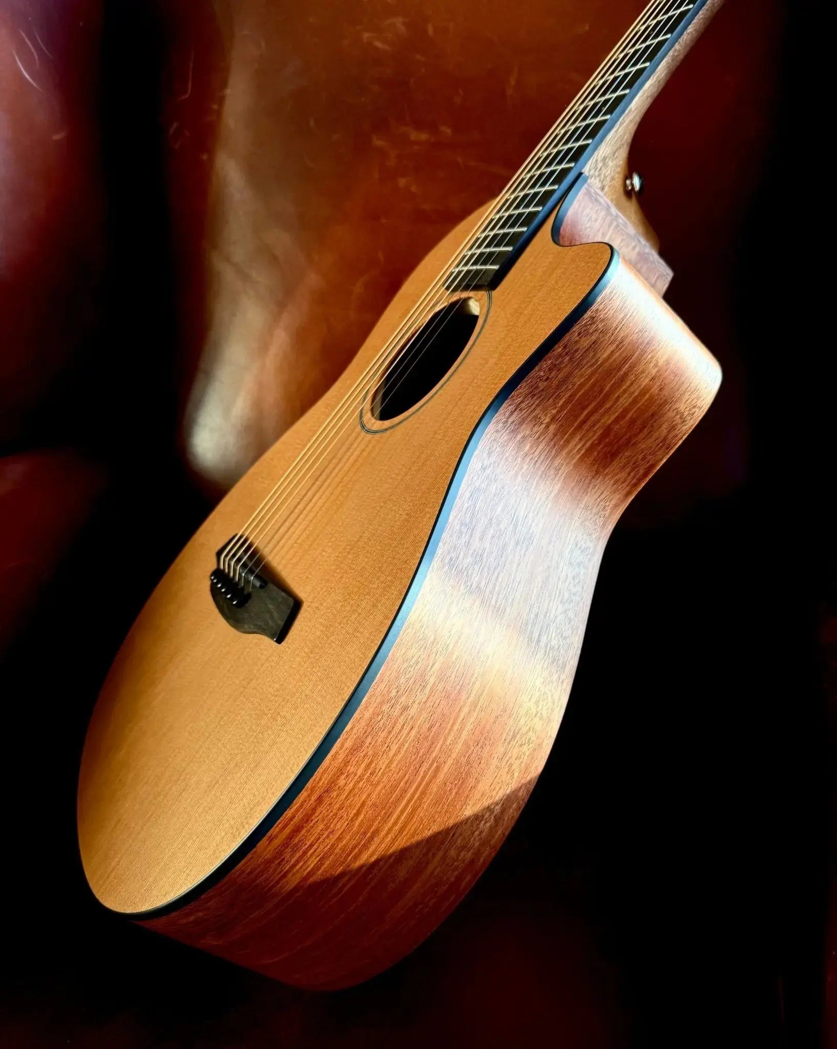 Furch Pioneer CM: Western red cedar top with African mahogany back and sides (Furch Mini / Travel Guitar) (2025 CNR Active Upgrade Model) - Richards Guitars Of Stratford Upon Avon