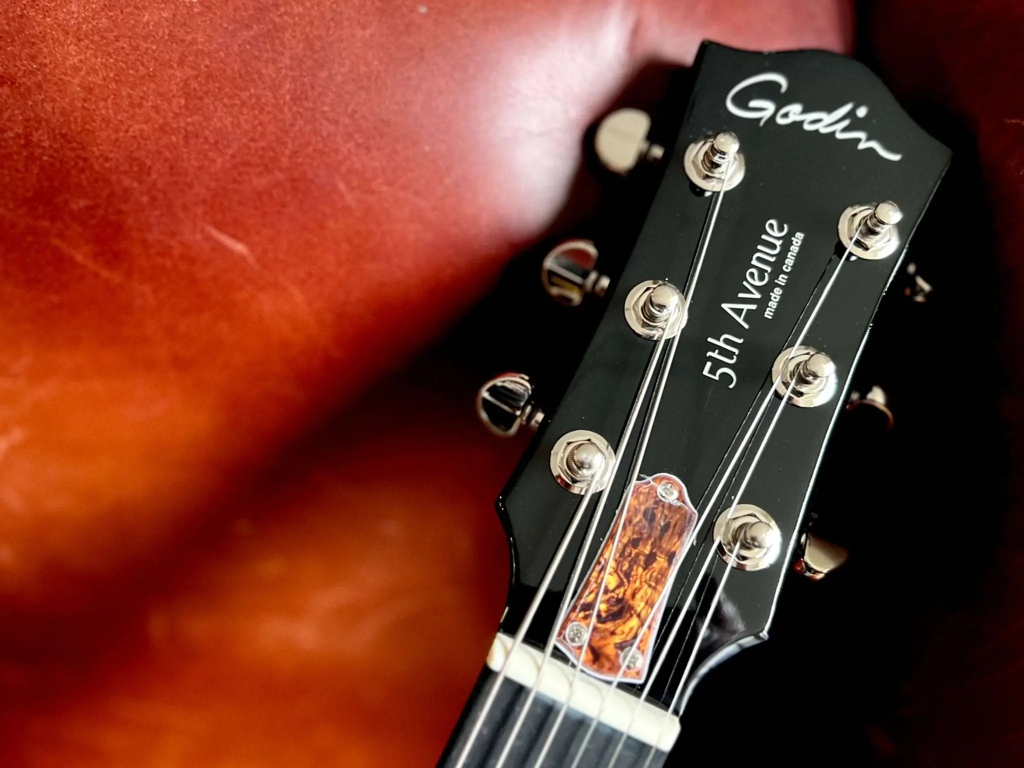 Godin 5th Avenue Nightclub Semi - Acoustic Guitar ~ Indigo Blue - Richards Guitars Of Stratford Upon Avon