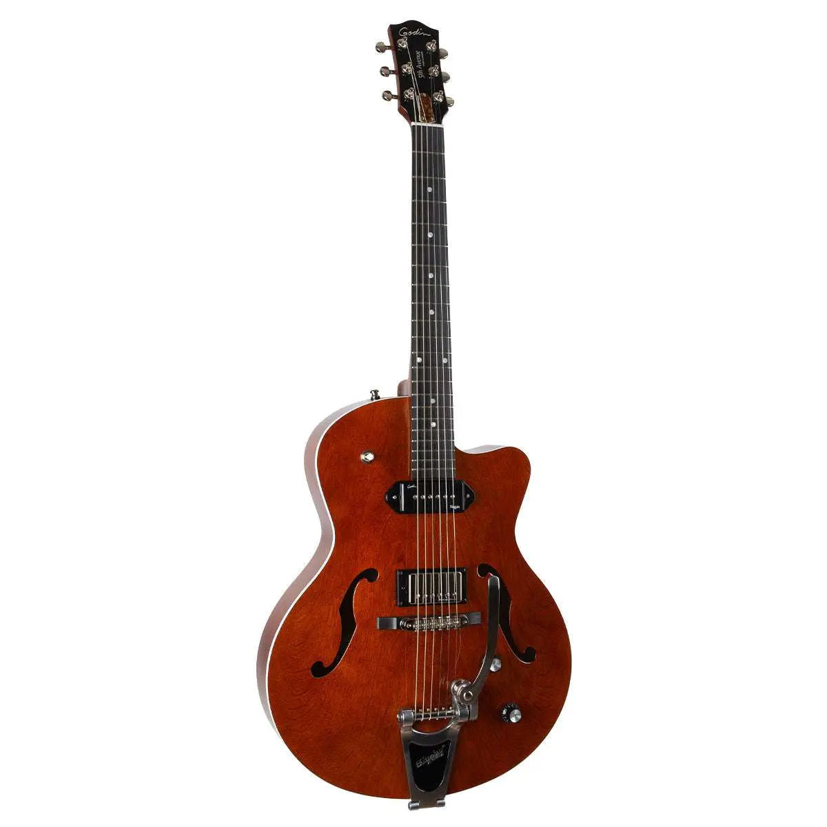Godin 5th Avenue Semi - Acoustic Guitar ~ Uptown Havana Burst - Richards Guitars Of Stratford Upon Avon