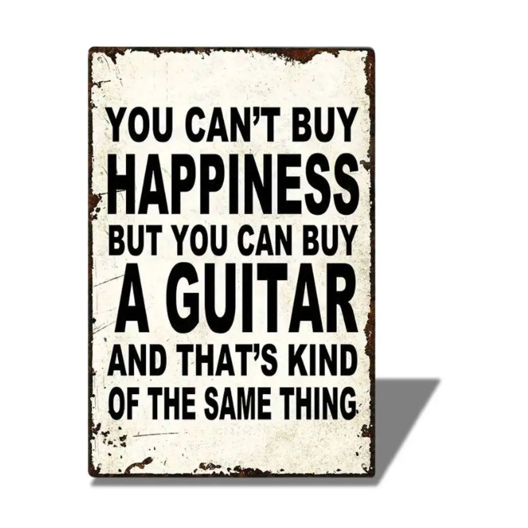 Guitar Wall Art "You Cant Buy Hapiness" Desktop / Wall Art - Richards Guitars Of Stratford Upon Avon
