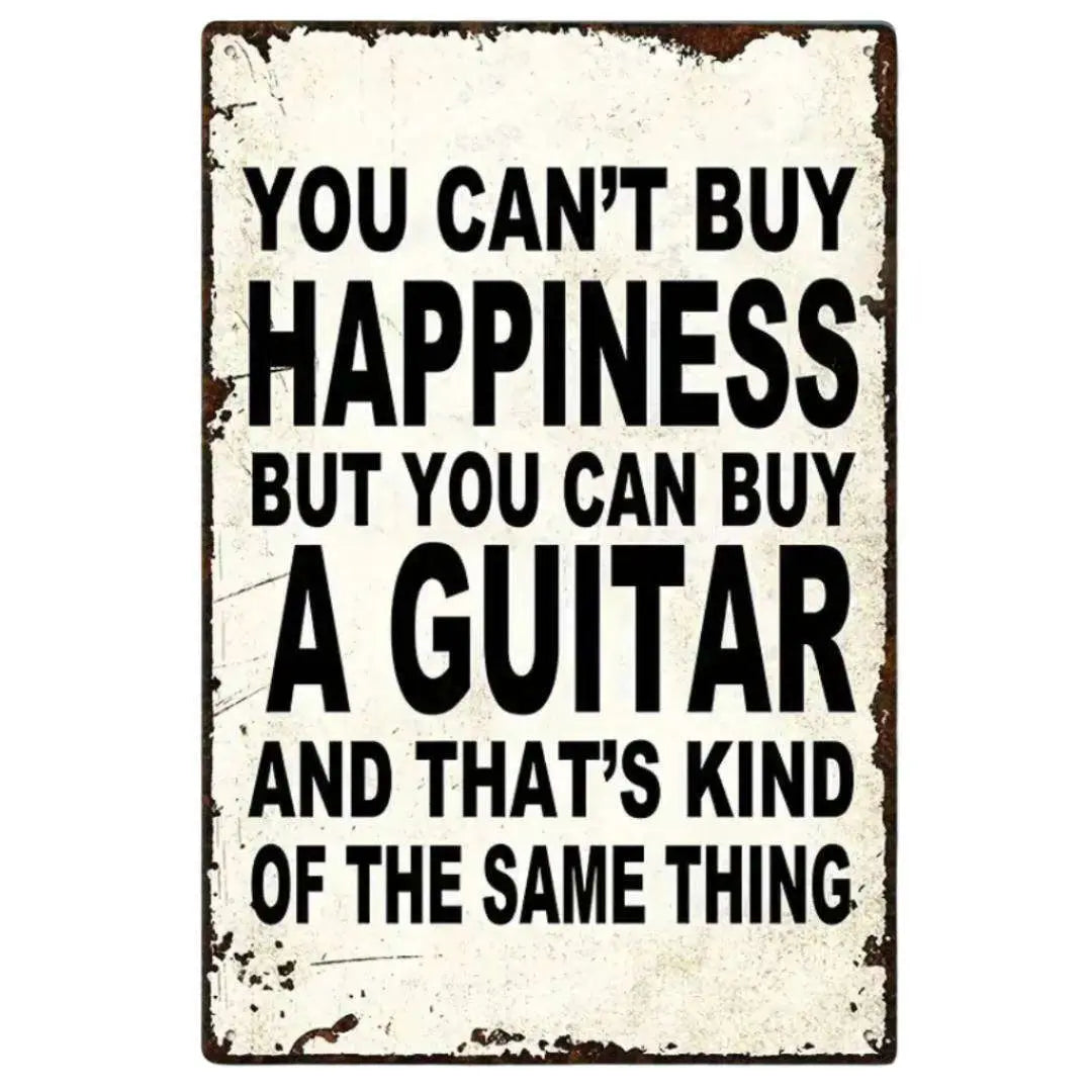 Guitar Wall Art "You Cant Buy Hapiness" Desktop / Wall Art - Richards Guitars Of Stratford Upon Avon