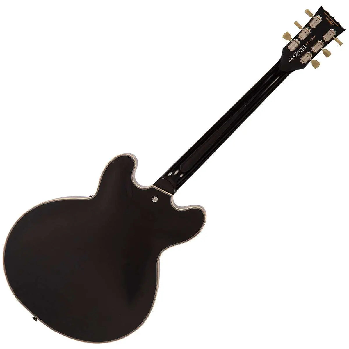 IN BUILD: - Vintage VSA500 ProShop Unique ~ Gloss Black with Bigsby - Richards Guitars Of Stratford Upon Avon