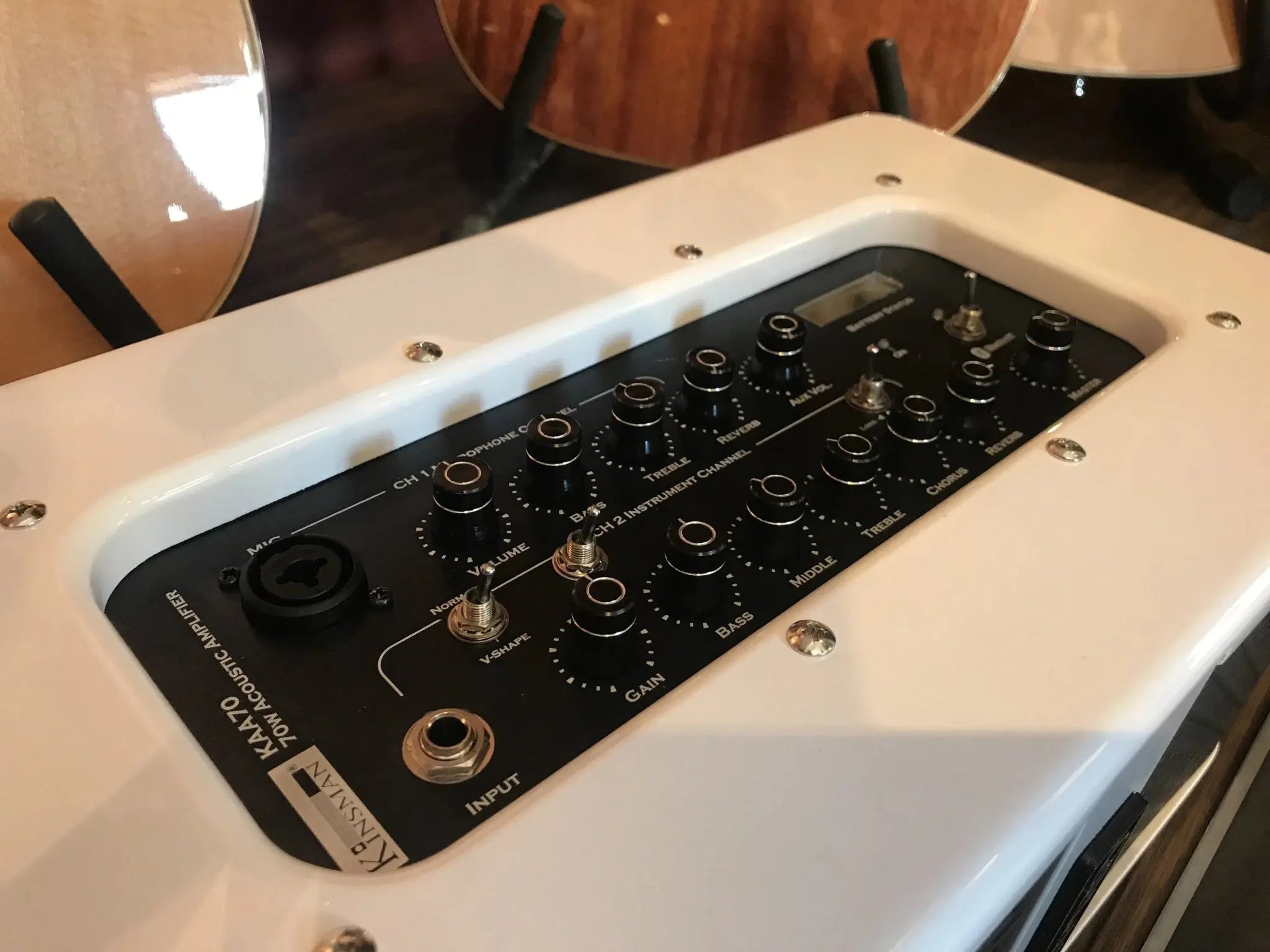 Kinsman KAA70 Twin Channel Busking Amp With Bluetooth - Quality Reverb, Chorus & Long Battery Life - Richards Guitars Of Stratford Upon Avon