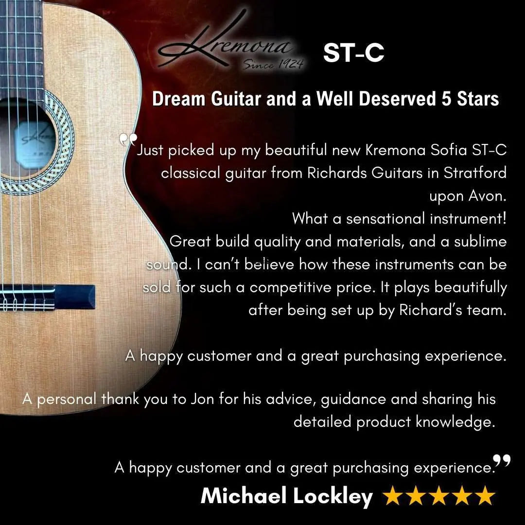 Kremona SOFIA SC Solid Red Cedar, Solid Sapelli - Richards Guitars Of Stratford Upon Avon