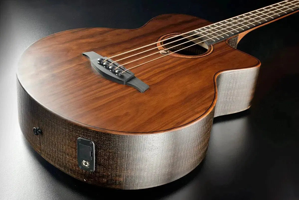 LAG Sauvage Jumbo Cutaway Electro Acoustic Bass Guitar - Richards Guitars Of Stratford Upon Avon