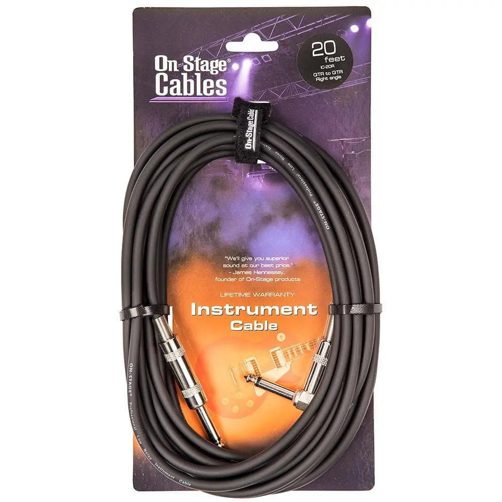On - Stage Instrument Cable ~ 20ft/6m - Richards Guitars Of Stratford Upon Avon