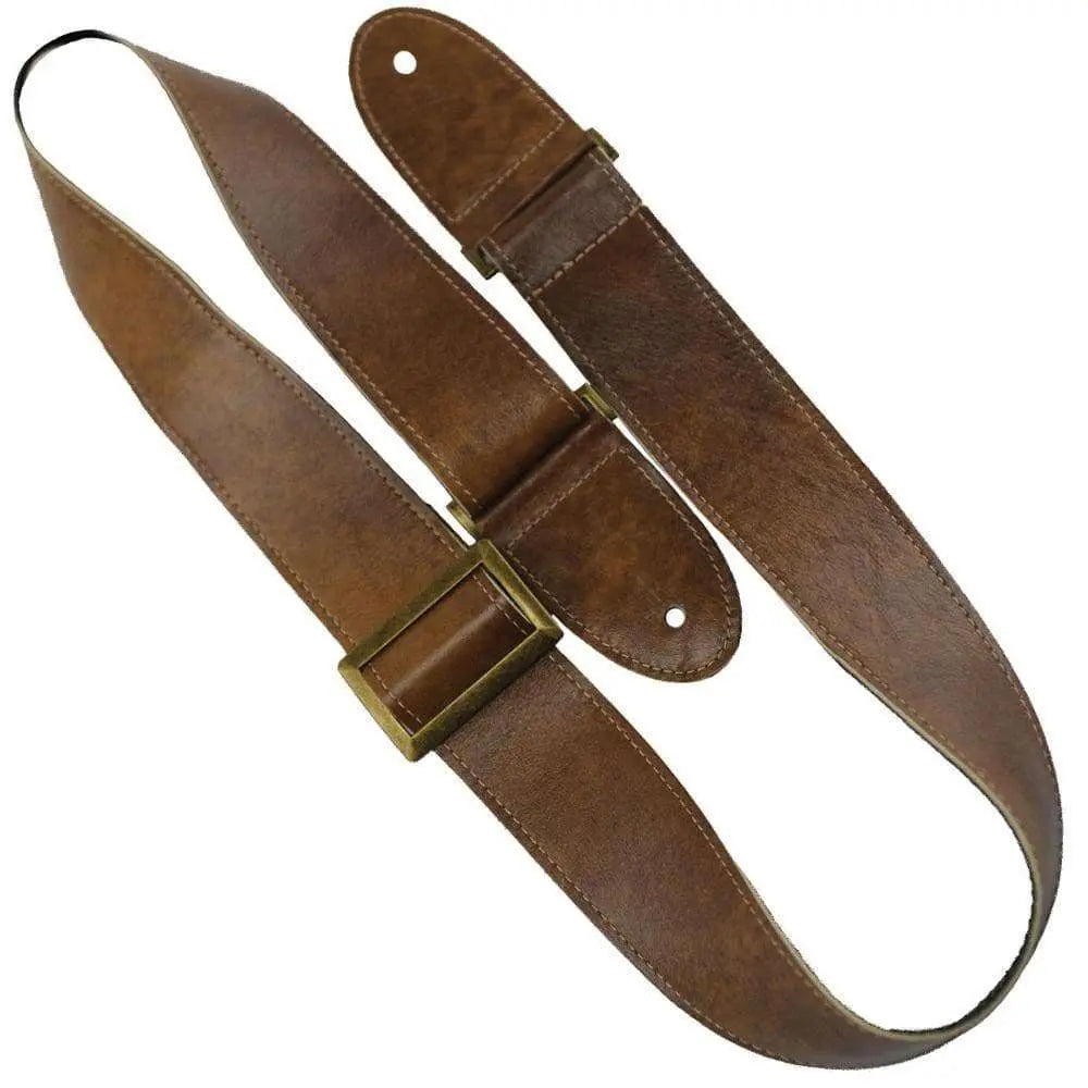 Perris Classy Line Guitar Strap ~ Brown - Richards Guitars Of Stratford Upon Avon