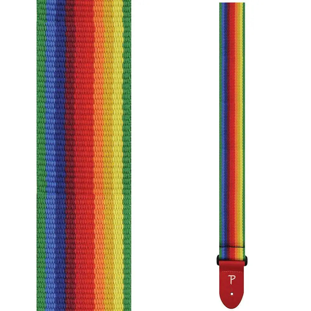 Perris Cotton Guitar Strap ~ Rainbow - Richards Guitars Of Stratford Upon Avon