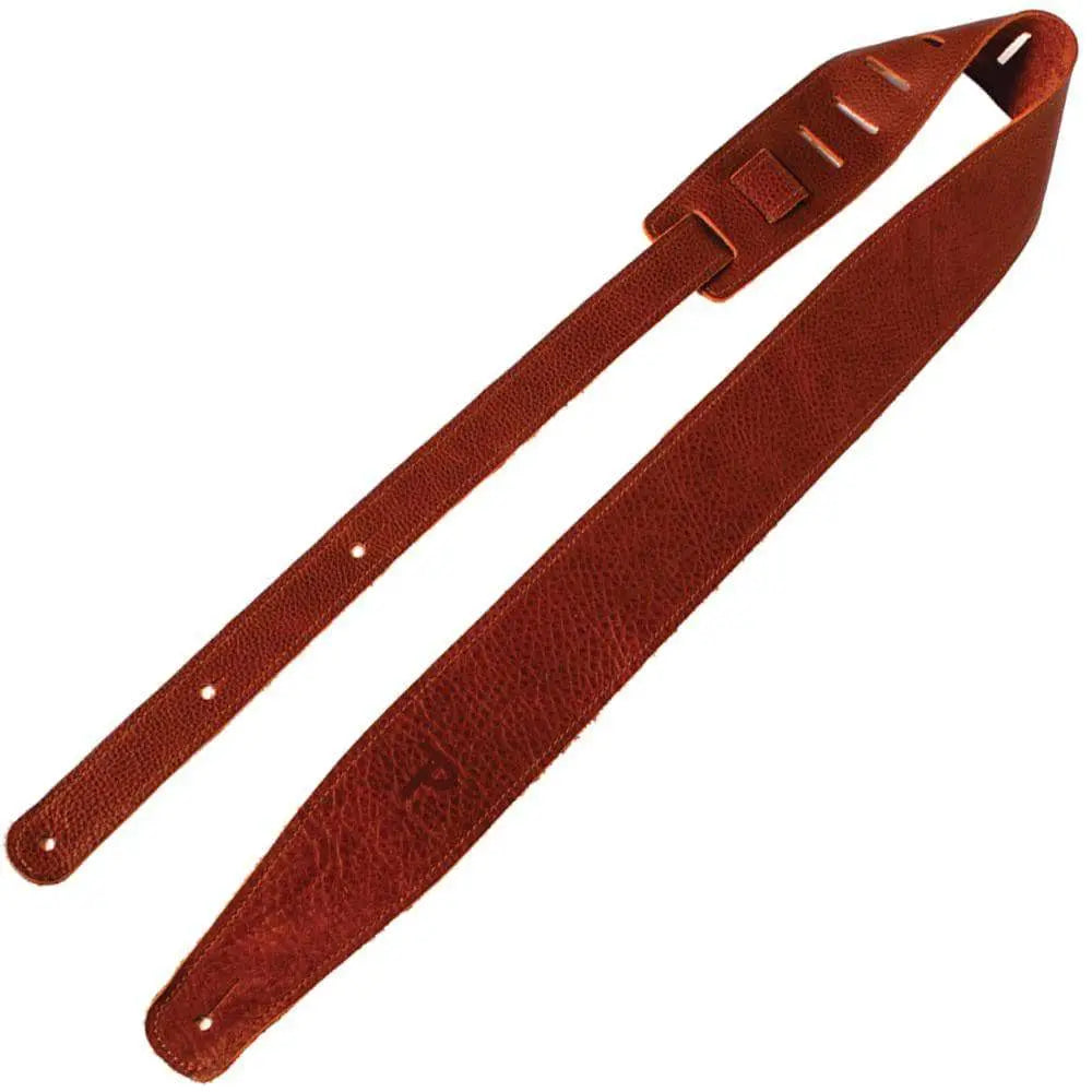 Perri's Easy Slide Saddle Leather Strap ~ Whiskey - Richards Guitars Of Stratford Upon Avon