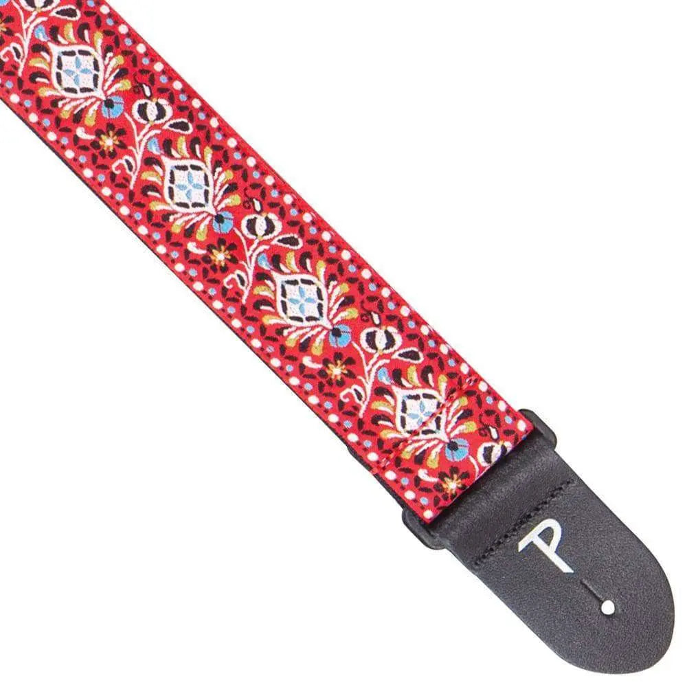 Perri's Jacquard Strap ~ Red - Richards Guitars Of Stratford Upon Avon