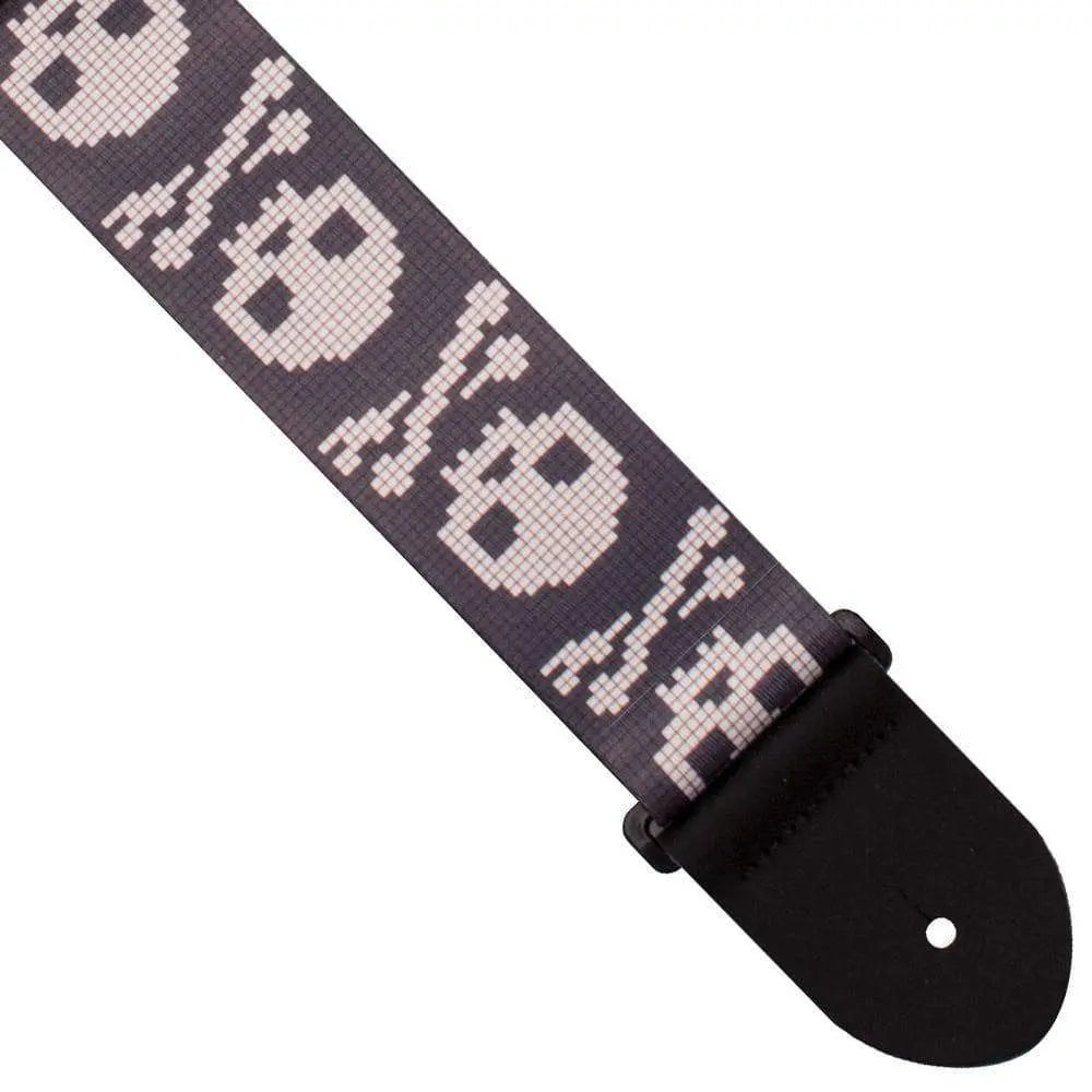 Perris Jacquard Strap ~ Skull - Richards Guitars Of Stratford Upon Avon