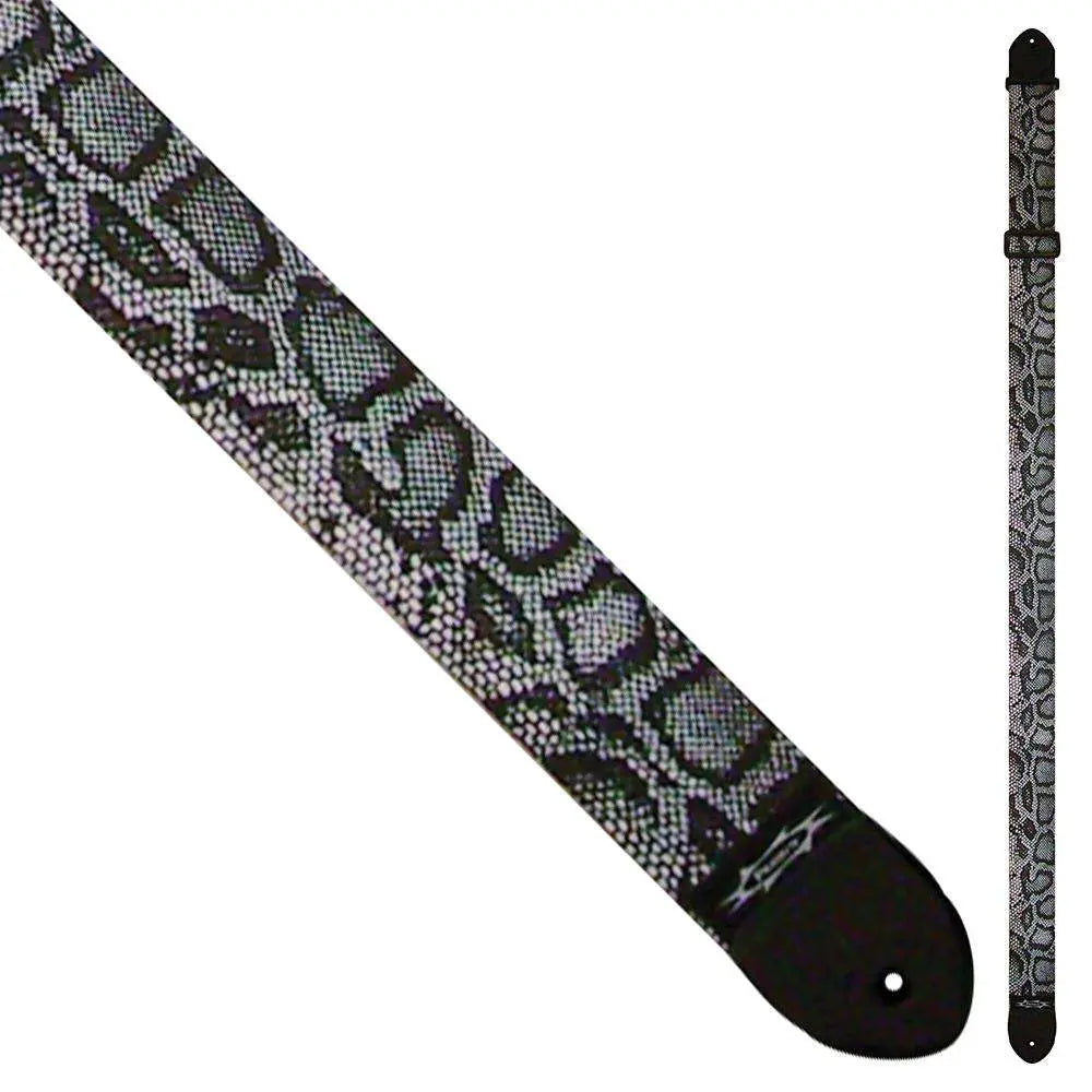 Perri's Polyester/Webbing Guitar Strap ~ Snake Skin - Richards Guitars Of Stratford Upon Avon