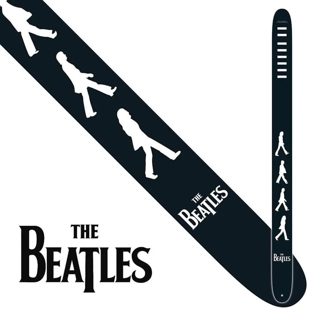 Perri's The Beatles 2.5" Guitar Strap ~ Black and White Abbey - Richards Guitars Of Stratford Upon Avon