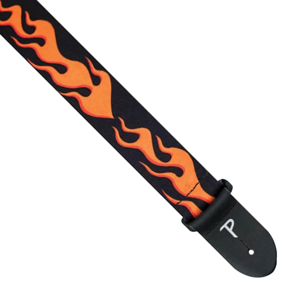 Perri's Webbing Guitar Strap ~ Flames - Richards Guitars Of Stratford Upon Avon