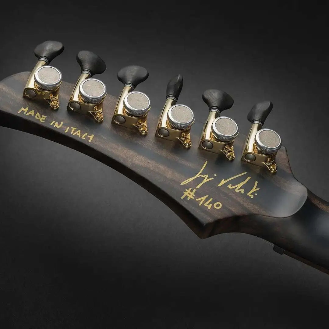 Valenti Carved Semi Hollow Nebula Solid Figured Ebony - Richards Guitars Of Stratford Upon Avon