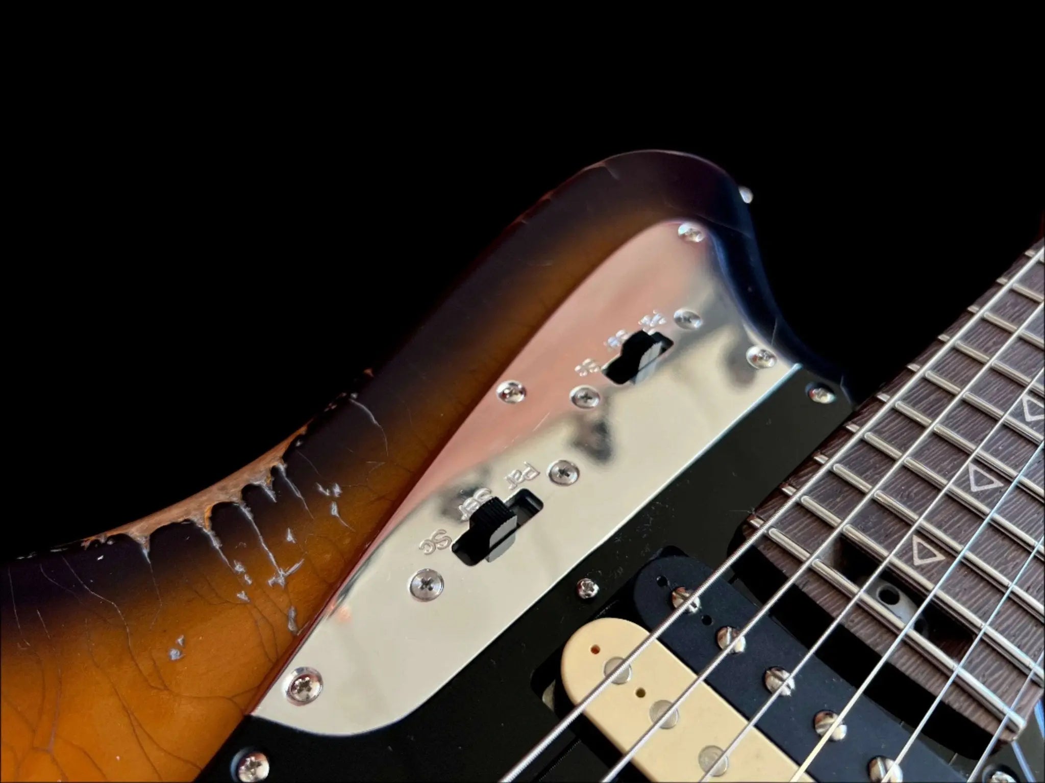 Valiant Jupiter Sunburst Distressed Mastery - With Stainless Steel Frets Upgrade - Ultimate Luxury Hand Crafted Electic Guitar - Richards Guitars Of Stratford Upon Avon