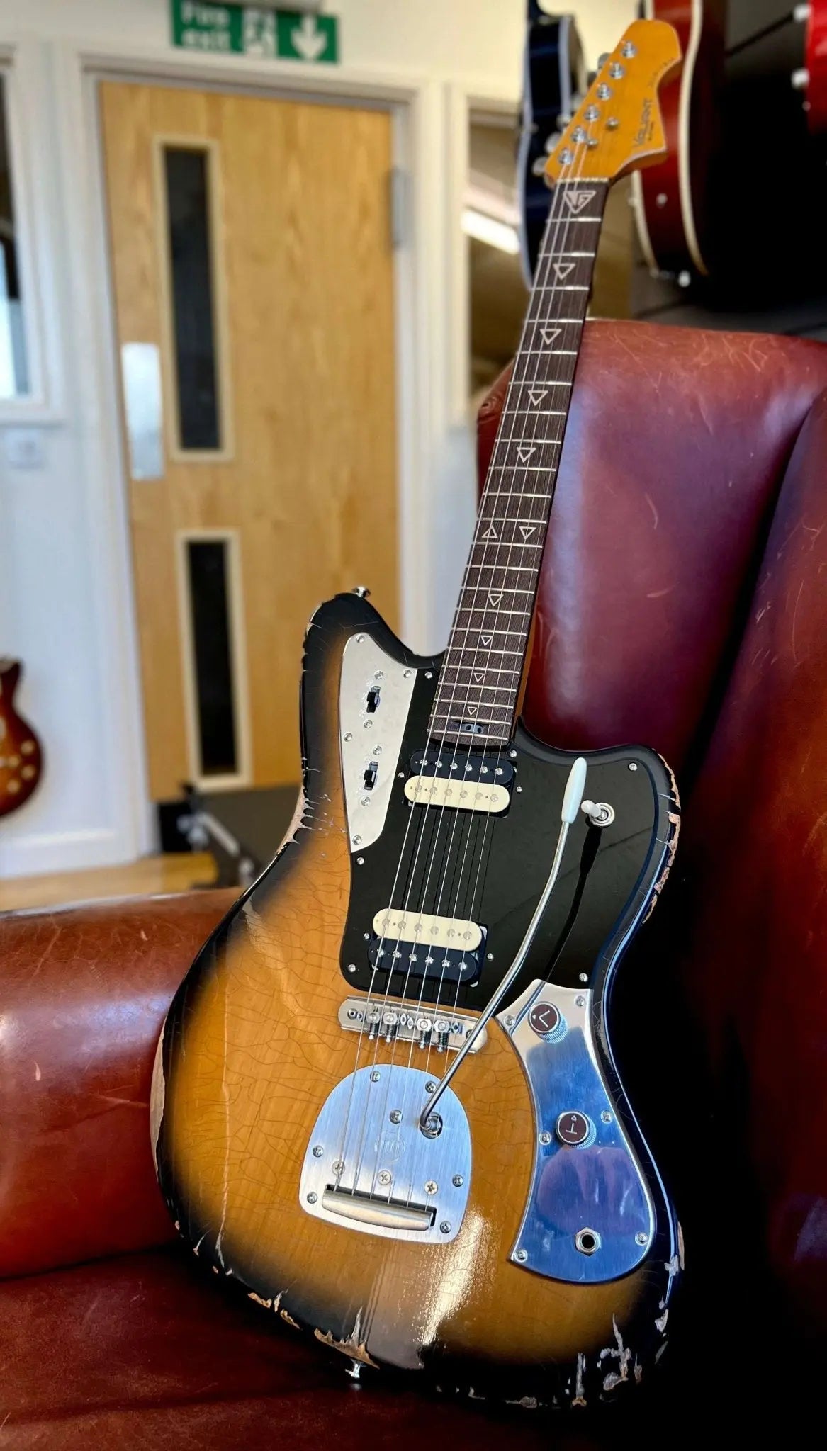 Valiant Jupiter Sunburst Distressed Mastery - With Stainless Steel Frets Upgrade - Ultimate Luxury Hand Crafted Electic Guitar - Richards Guitars Of Stratford Upon Avon