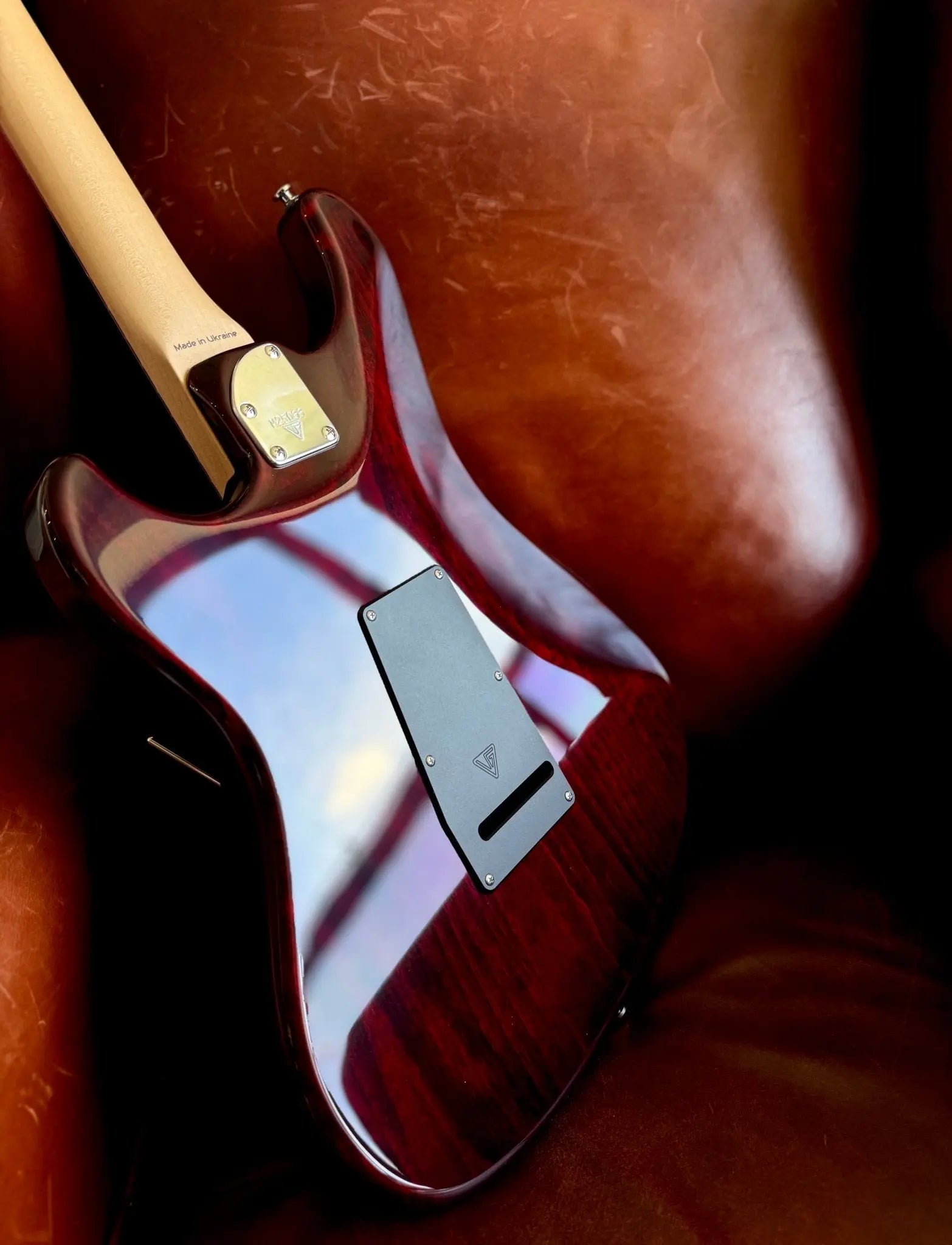 Valiant Mercury Burgundy Red w' 1 Piece Body & Stainless Steel Frets - Richards Guitars Of Stratford Upon Avon