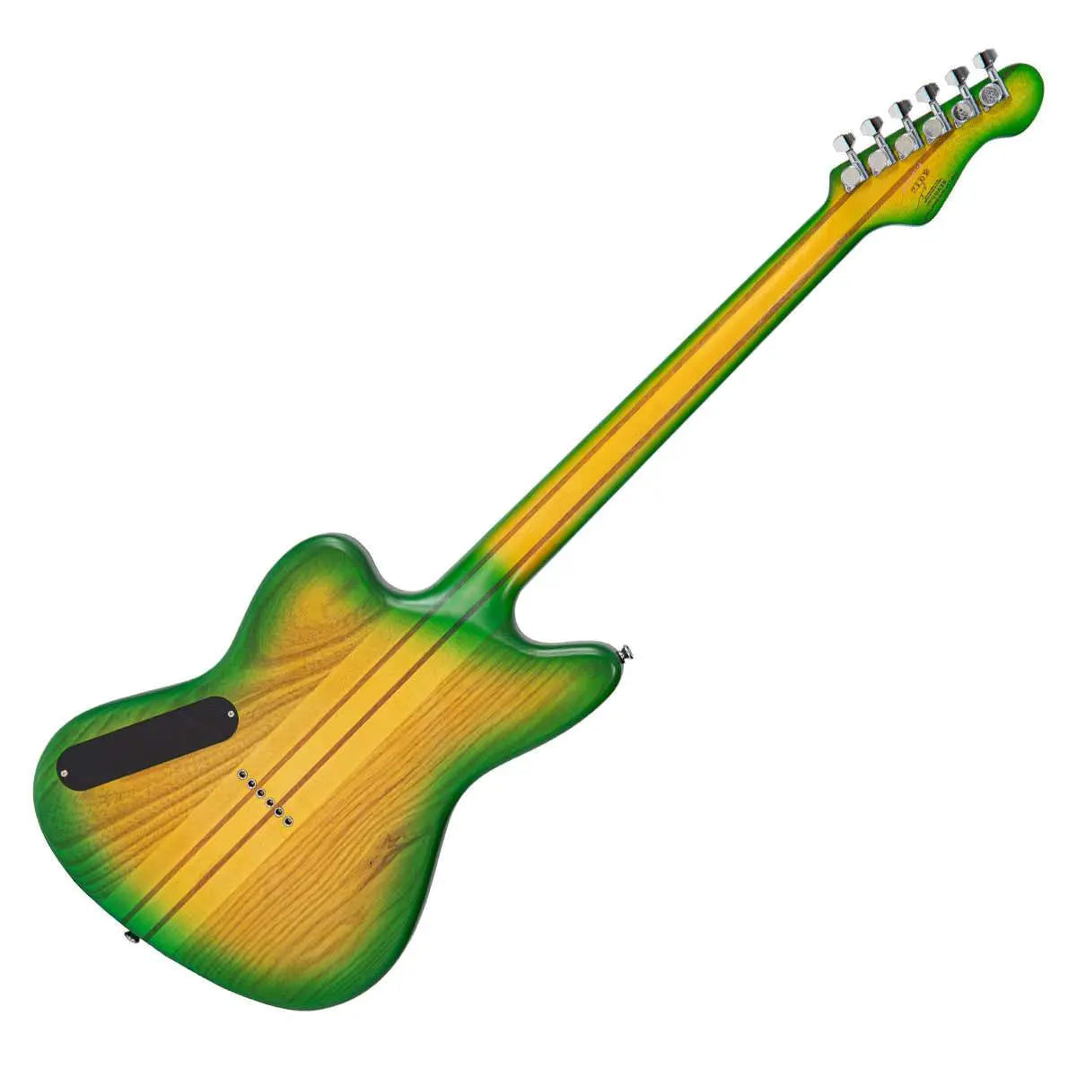 Vintage REVO Series 'Integra' Guitar ~ Green/Yellow Burst - Richards Guitars Of Stratford Upon Avon