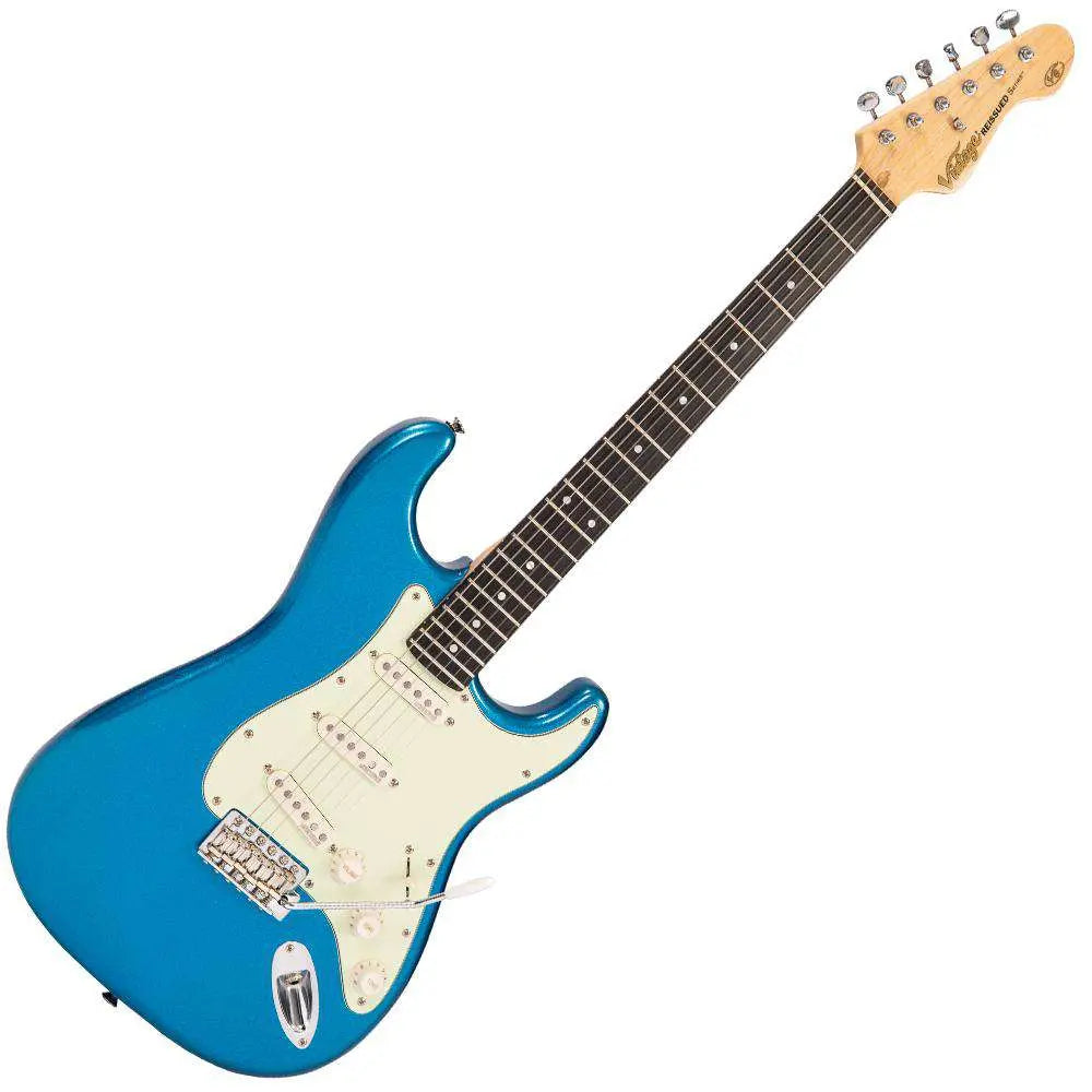 Vintage V6 ReIssued Electric Guitar ~ Candy Apple Blue - Richards Guitars Of Stratford Upon Avon