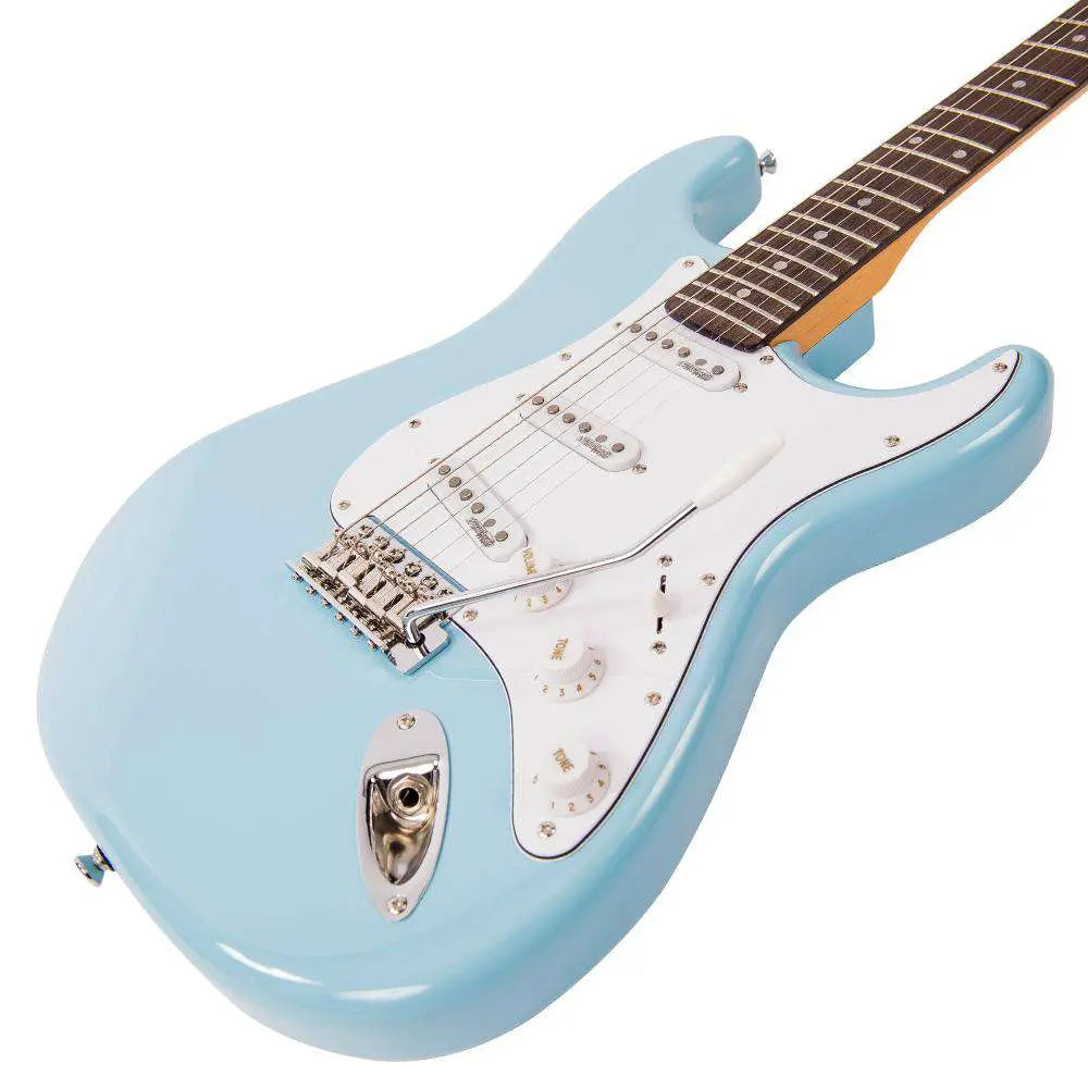 Vintage V6 ReIssued Electric Guitar ~ Laguna Blue - Richards Guitars Of Stratford Upon Avon