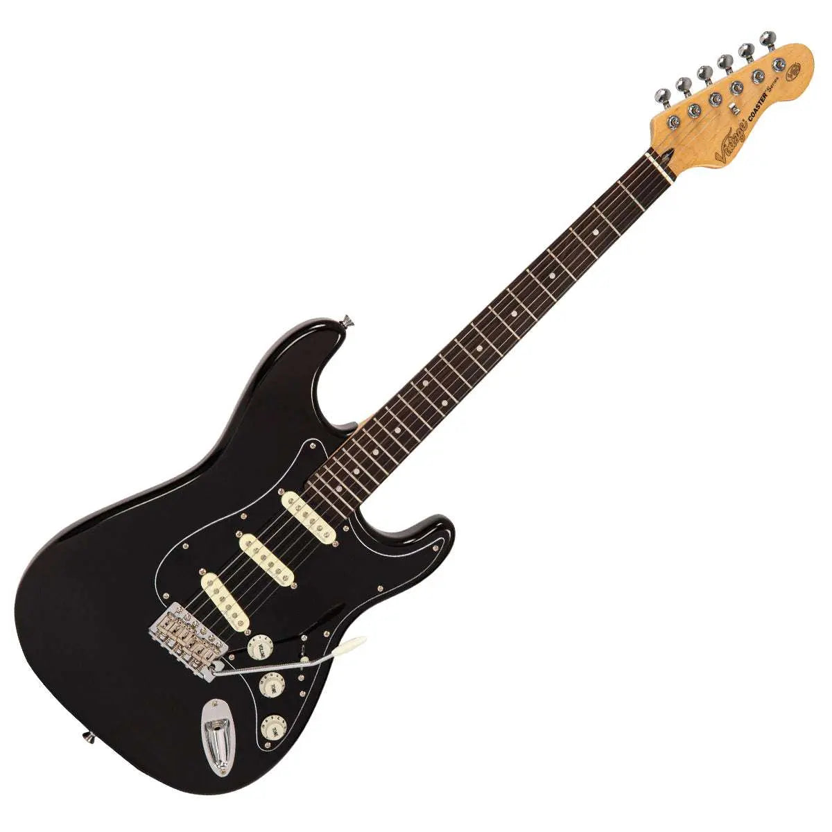 Vintage V60 Coaster Series Electric Guitar ~ Boulevard Black - Richards Guitars Of Stratford Upon Avon