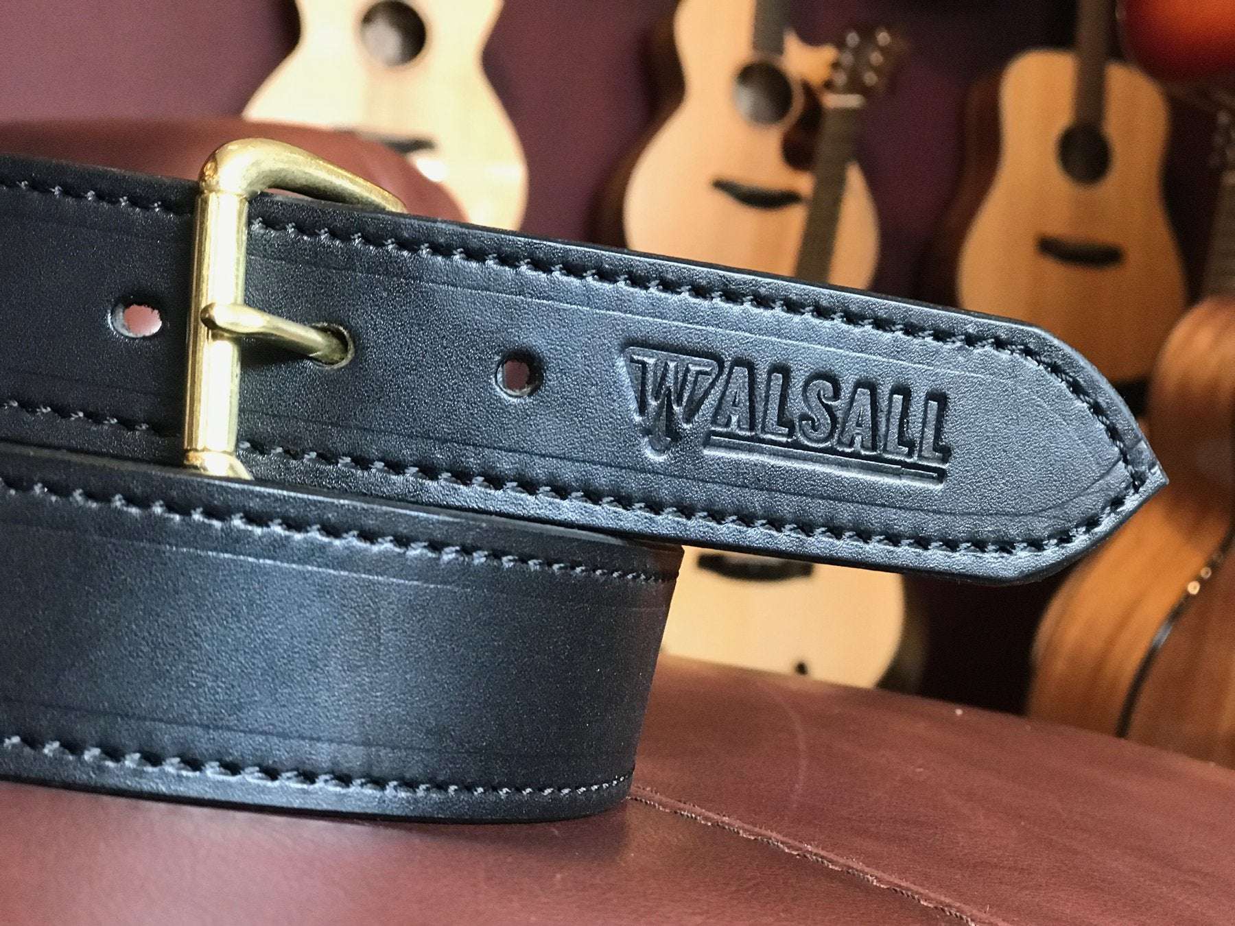 Walsall Premium Hand Made Italian Leather Belt. The Last Belt You will Ever Need! - Richards Guitars Of Stratford Upon Avon