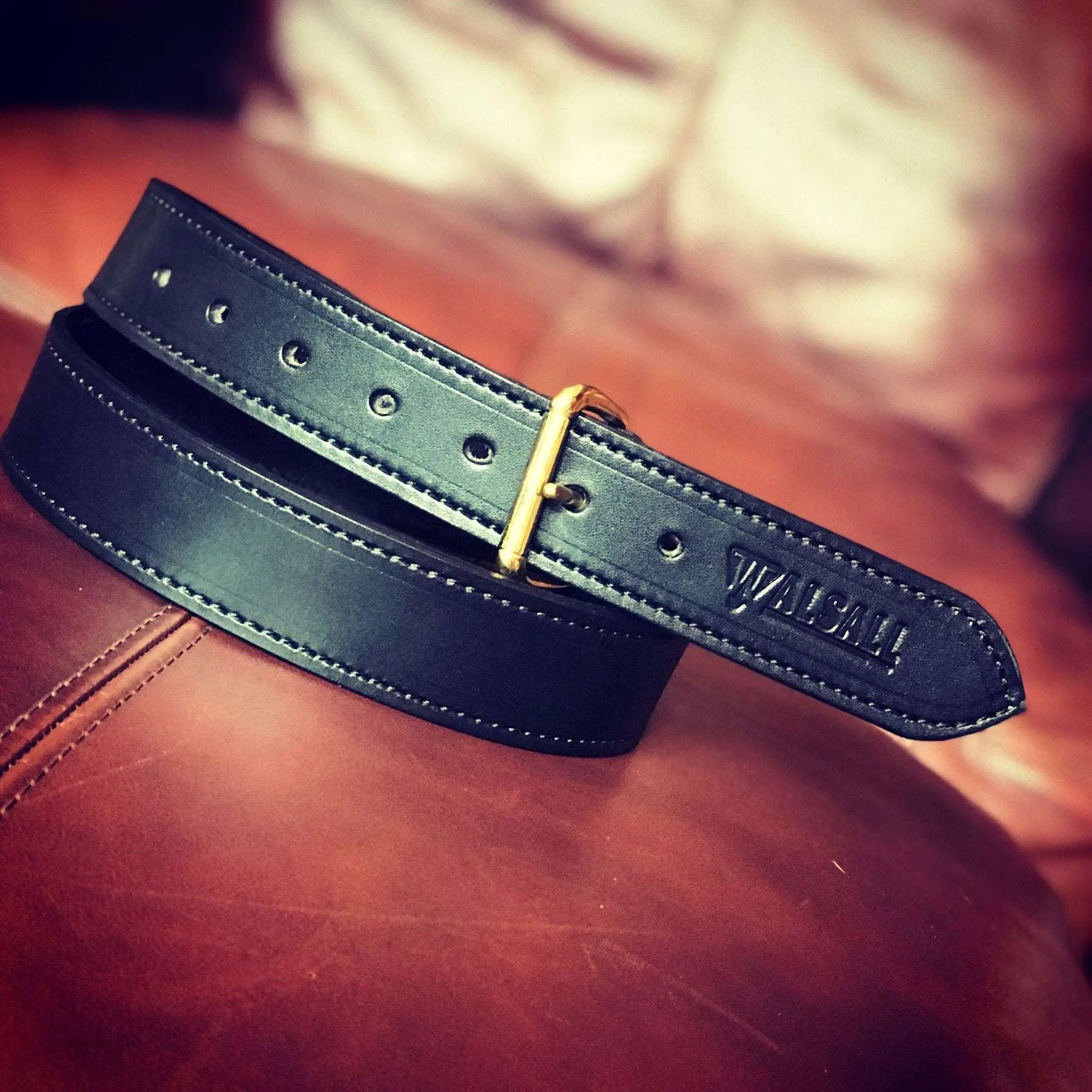 Walsall Premium Hand Made Italian Leather Belt. The Last Belt You will Ever Need! - Richards Guitars Of Stratford Upon Avon