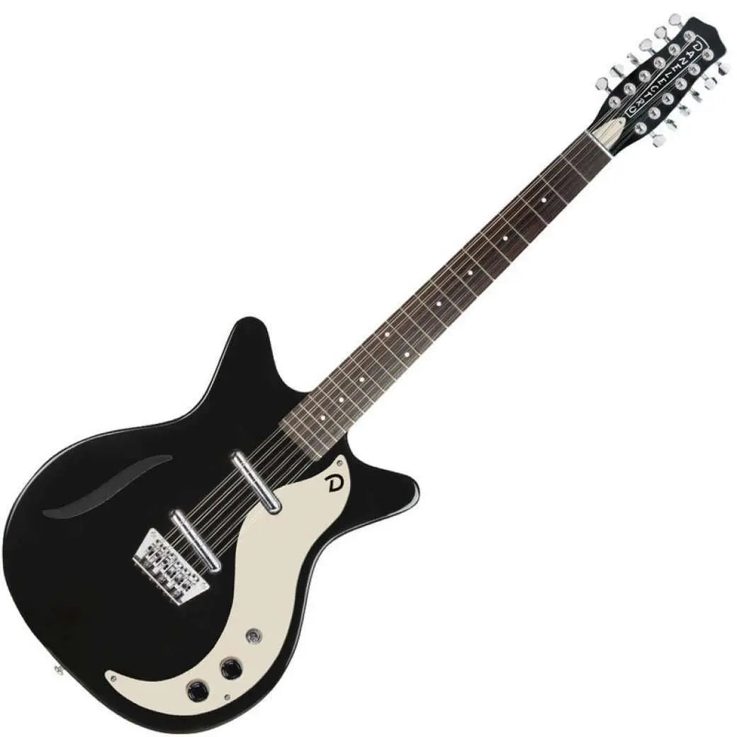 Danelectro Vintage 12 Sting Guitar ~ Gloss Black - Richards Guitars Of Stratford Upon Avon