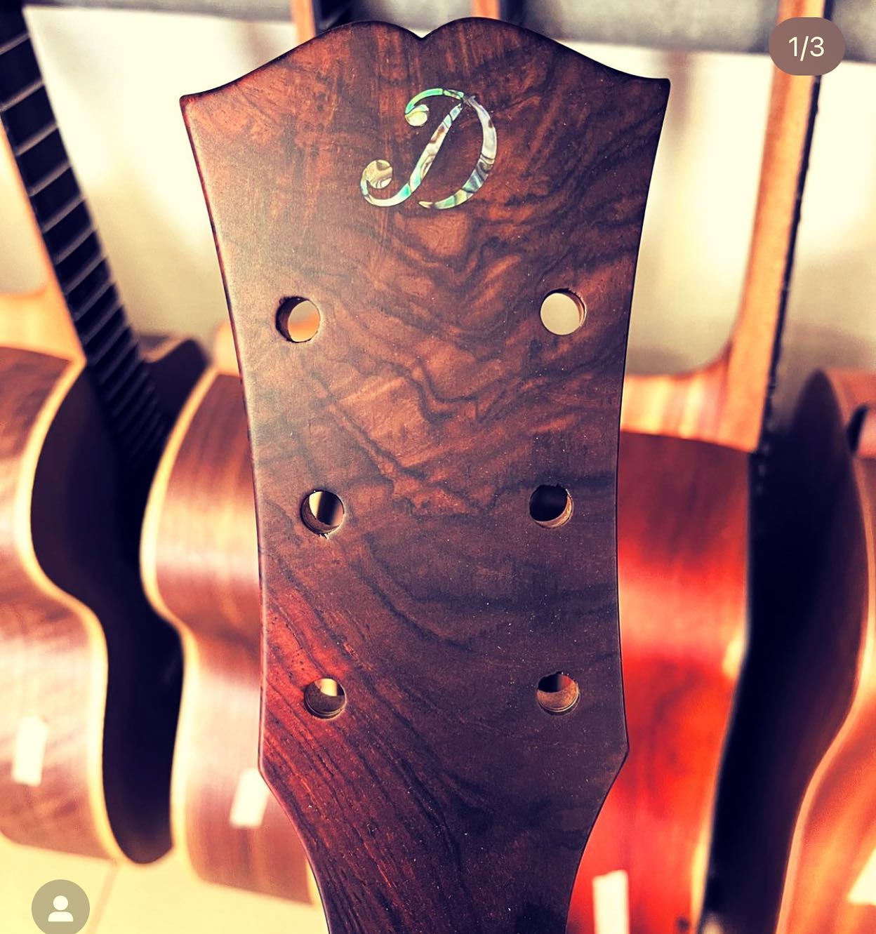 Figured Walnut Headstock? Why Not? Gorgeous - Of course! - Richards Guitars Of Stratford Upon Avon