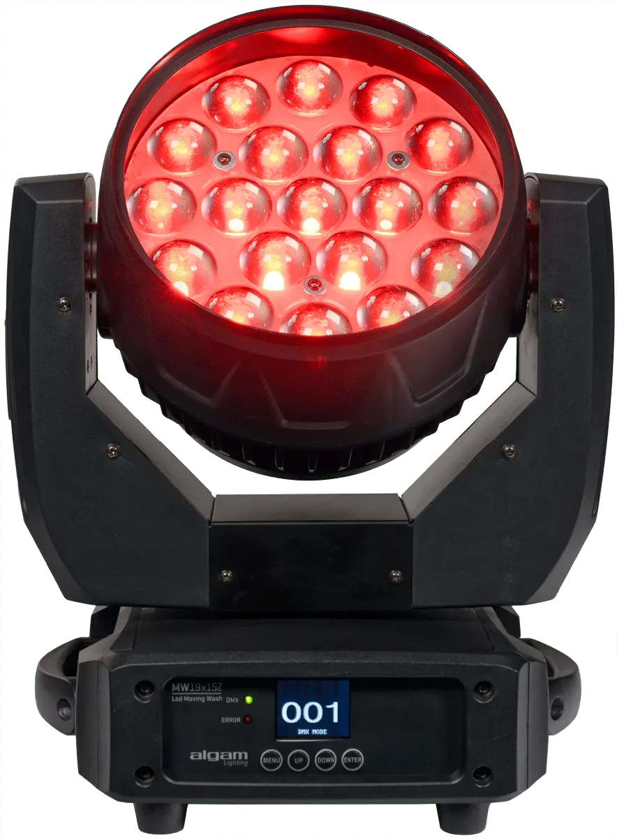 19 PCS*15W 4IN1 LED MOVING HEAD ZOOM LIGHT (WITH RING CONTROL) - Richards Guitars Of Stratford Upon Avon
