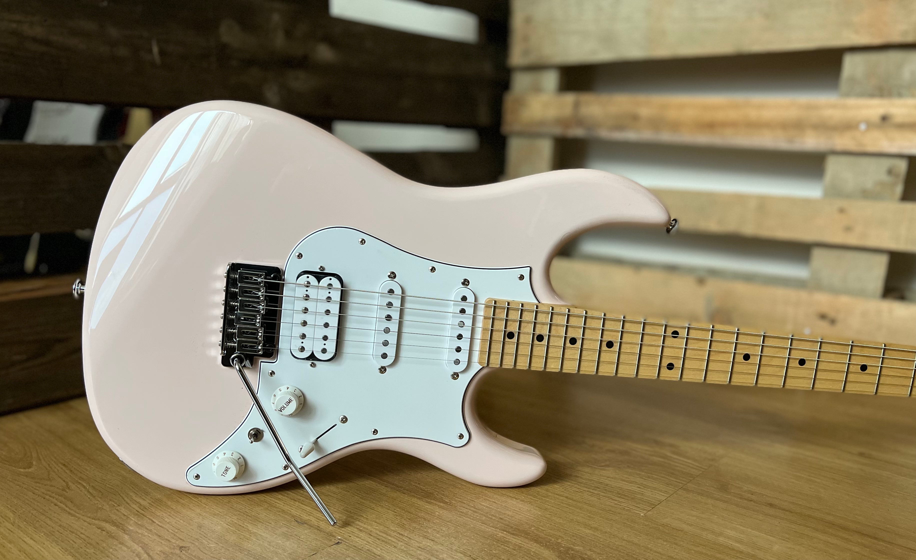 FGN J Standard Odyssey JOS2TDM, Shell Pink With Gig Bag, Electric Guitar for sale at Richards Guitars.