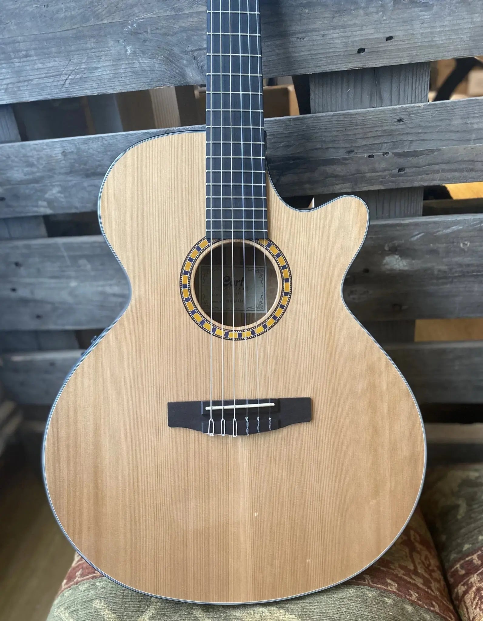 Cort CEC7 Slimline Electro Nylon Hybrid - Richards Guitars Of Stratford Upon Avon