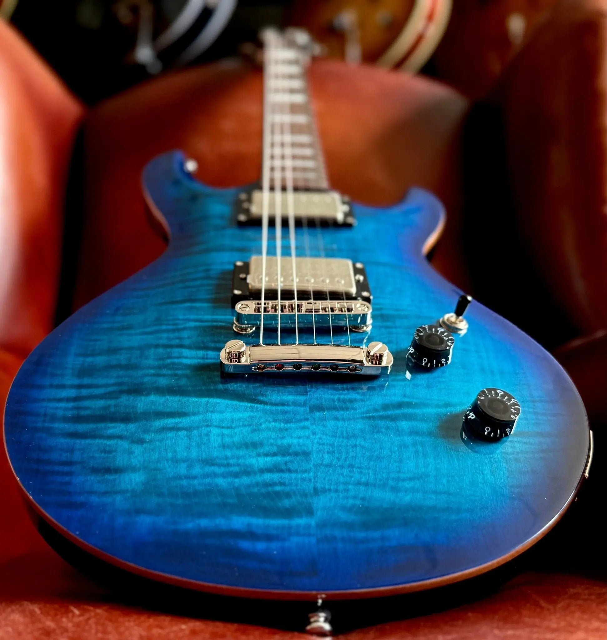 Cort M600BB Blue Burst. Awesome Set Neck Electric Guitar For PRS Lovers. Top Recommendation. - Richards Guitars Of Stratford Upon Avon