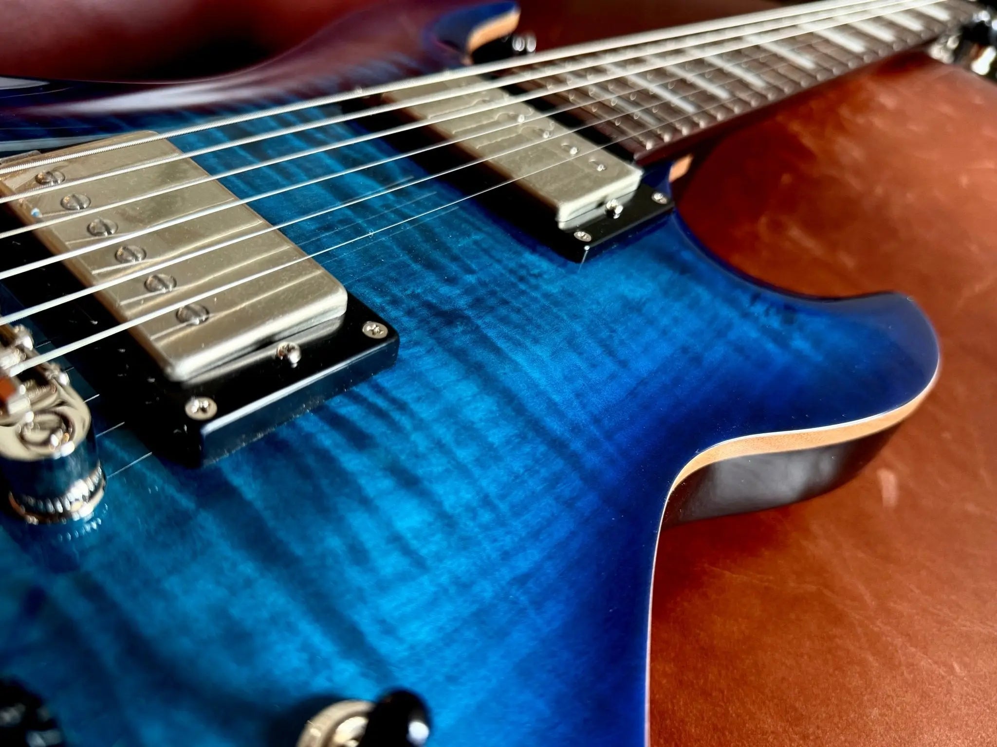 Cort M600BB Blue Burst. Awesome Set Neck Electric Guitar For PRS Lovers. Top Recommendation. - Richards Guitars Of Stratford Upon Avon