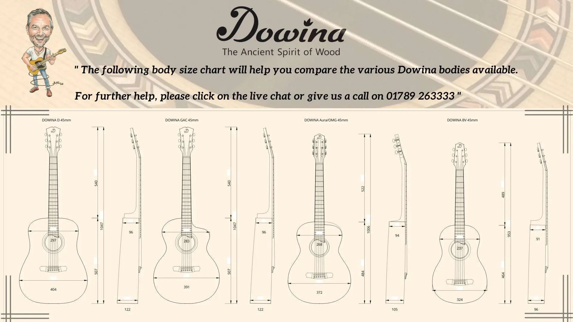 Dowina Granadillo Swiss Moon Spruce BV - Richards Guitars Of Stratford Upon Avon