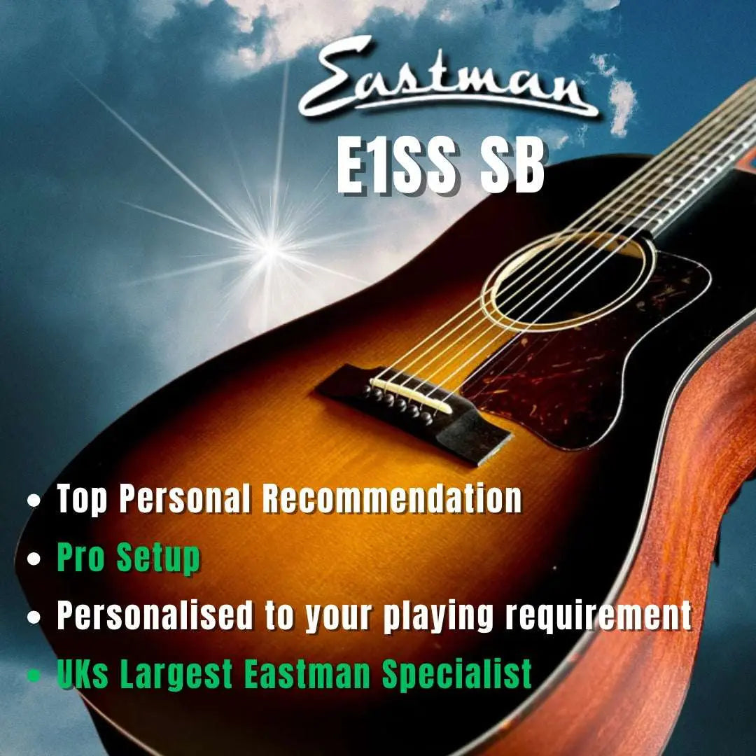 Eastman E1SS - SB, Sunburst, Acoustic Guitar (Price inc. Custom Pro Setup Package) - Richards Guitars Of Stratford Upon Avon