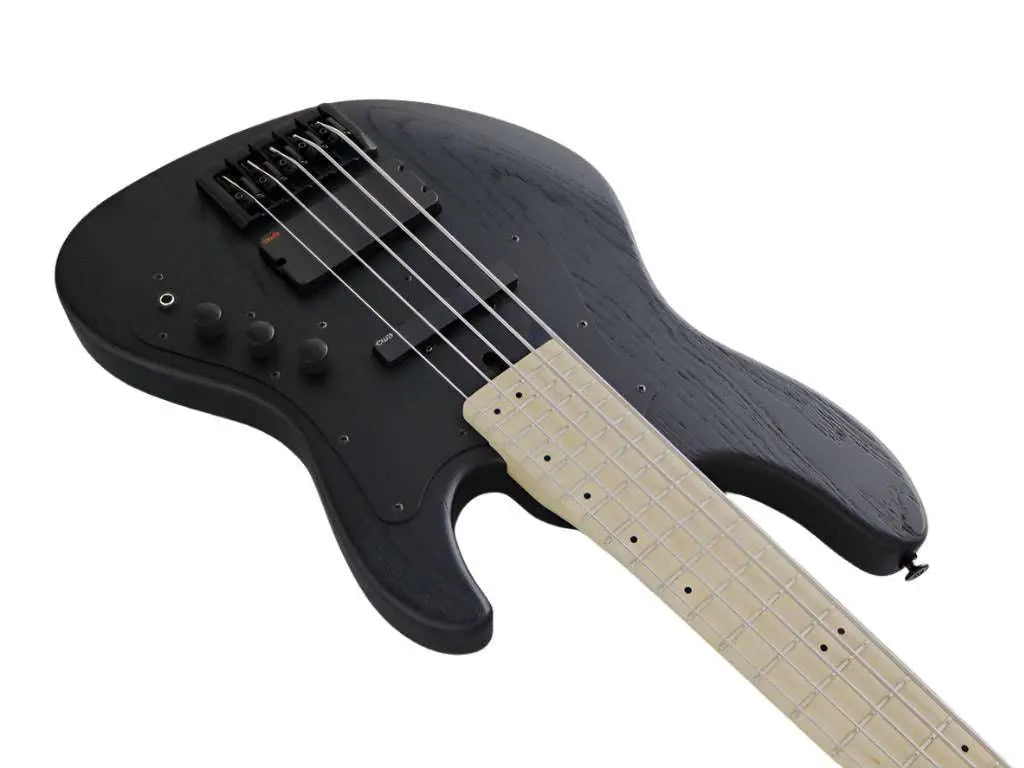 FGN Bass Guitar J Standard Mighty Jazz JMJ53ASHDEM Open Pore Black With Gig Bag - Richards Guitars Of Stratford Upon Avon