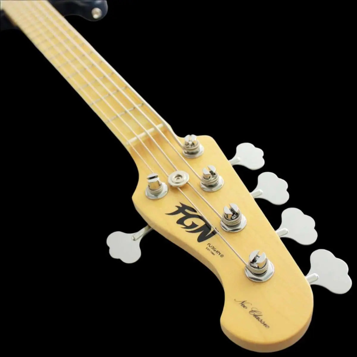 FGN Guitars Neoclassic JB 100M Ash 5 String SBB See Thru Blue Burst - Richards Guitars Of Stratford Upon Avon