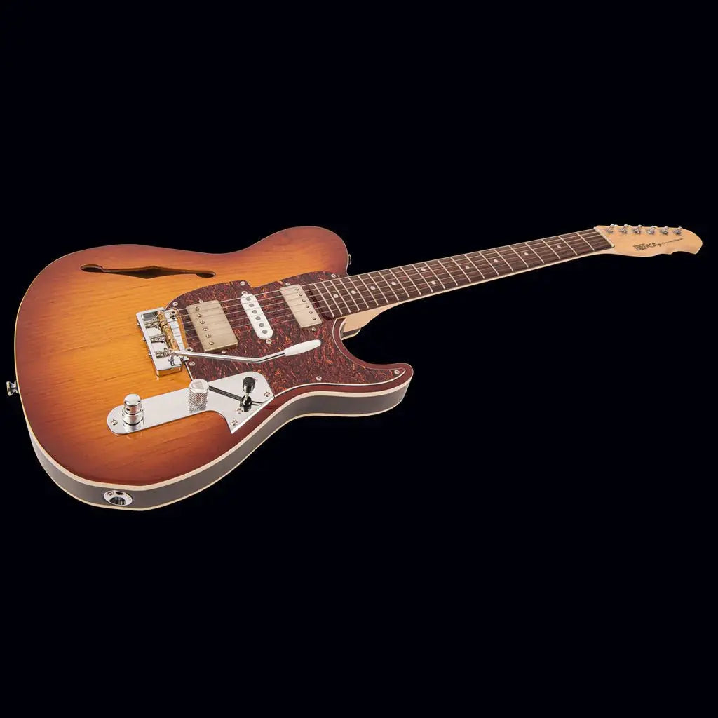 FRET KING COUNTRY SQUIRE SEMITONE DELUXE - HONEYBURST (Includes Our £85 Pro Setup Free) - Richards Guitars Of Stratford Upon Avon