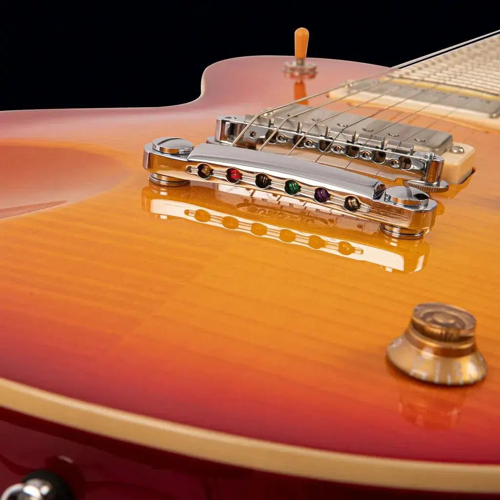 FRET KING ECLAT CUSTOM GUITAR - FLAMED CHERRY SUNBURST (Includes Our £85 Pro Setup Free) - Richards Guitars Of Stratford Upon Avon