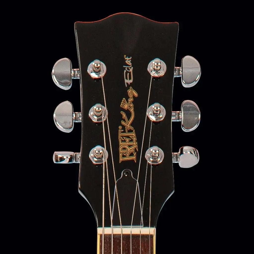 FRET KING ECLAT CUSTOM GUITAR - FLAMED TOBACCO SUNBURST (Includes Our £85 Pro Setup Free) - Richards Guitars Of Stratford Upon Avon