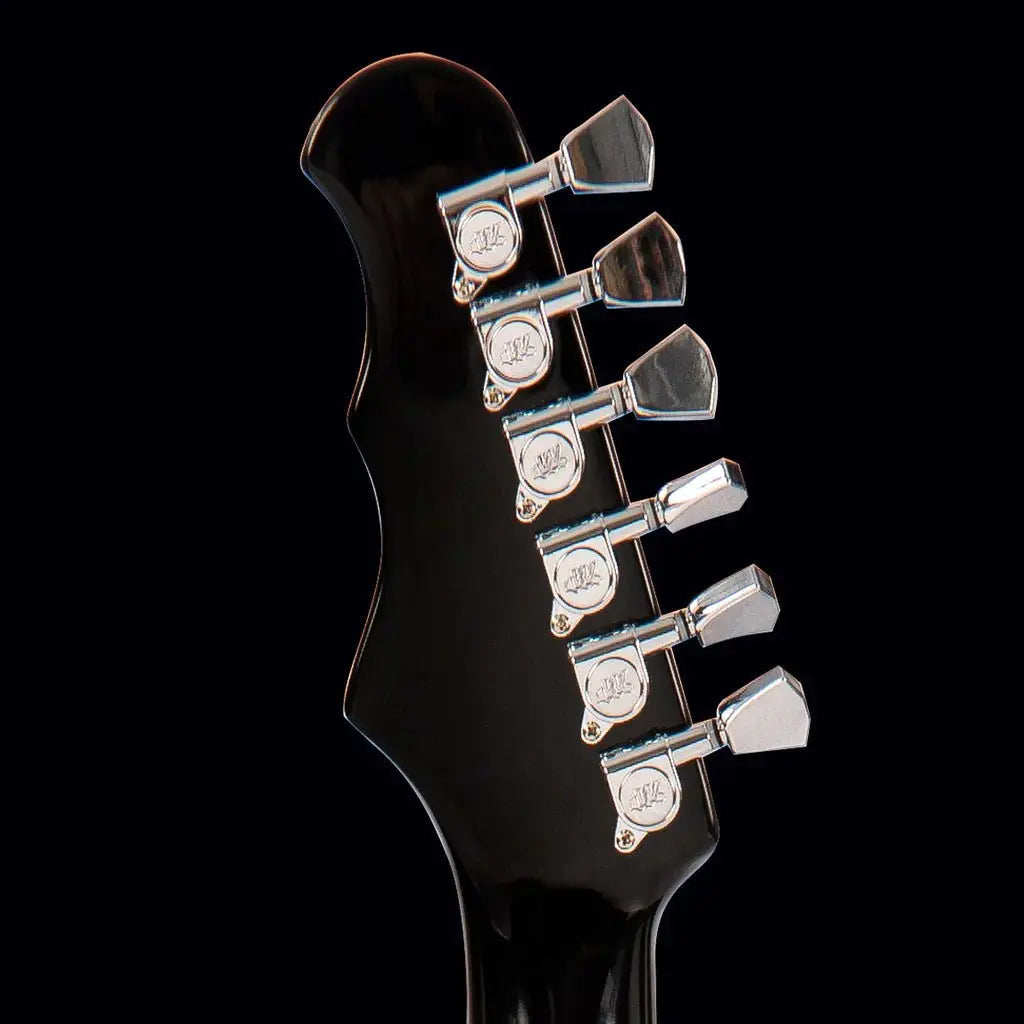 FRET KING ELISE CUSTOM WITH VIBRATO - GLOSS BLACK (Includes Our £85 Pro Setup Free) - Richards Guitars Of Stratford Upon Avon